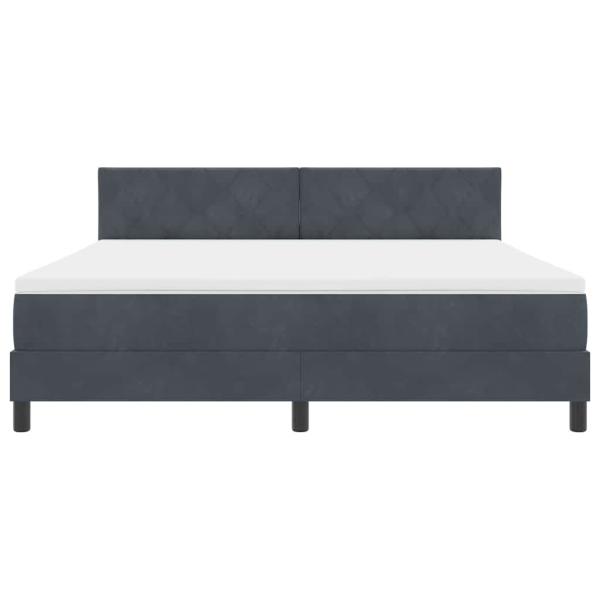 Boxspringbett mit Matratze Dunkelgrau Super King Velvet