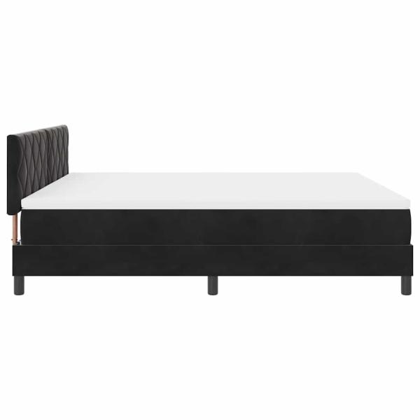 Boxspringbett mit Matratze Schwarz Super King Velvet