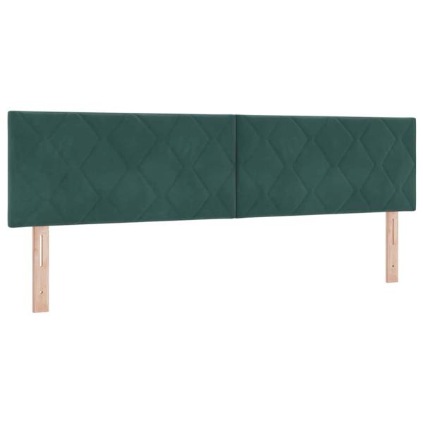 Boxspringbett mit Matratze Dunkelgrün Super King Samt