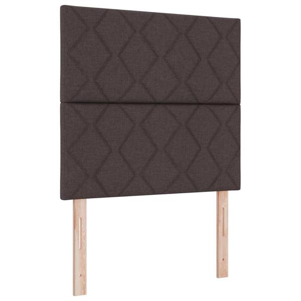 Boxspringbett mit Matratze Dunkelbraun 90x200 cm Stoff