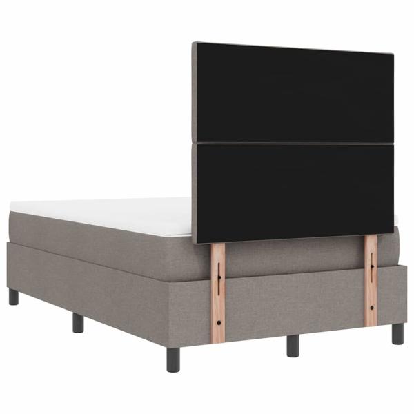 Boxspringbett mit Matratze Taupe Kleines Doppelbett Stoff