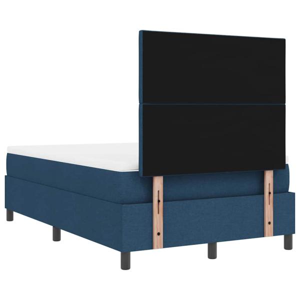Boxspringbett mit Matratze Blau 120x200 cm Stoff