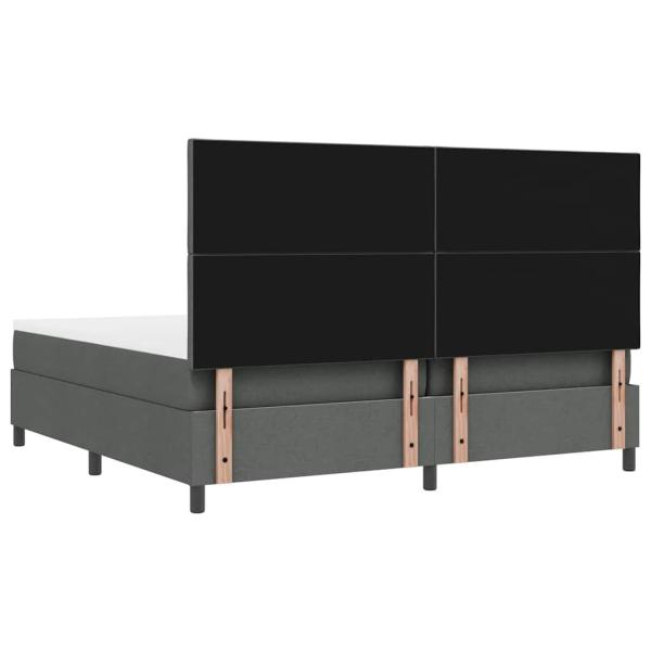 Boxspringbett mit Matratze Dunkelgrau 200x200 cm Stoff