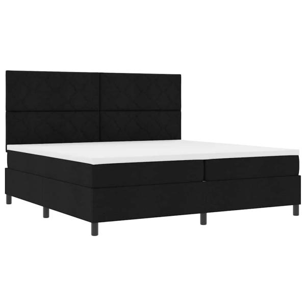 Boxspringbett mit Matratze Schwarz 200x200 cm Stoff