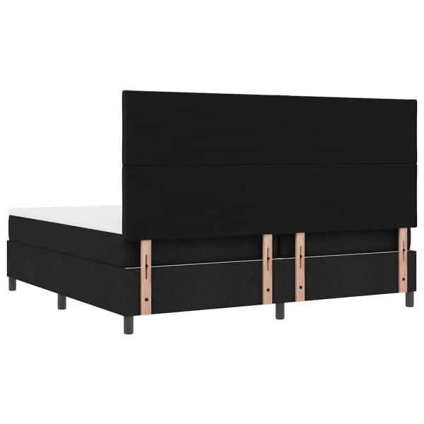 Boxspringbett mit Matratze Schwarz 200x200 cm Stoff