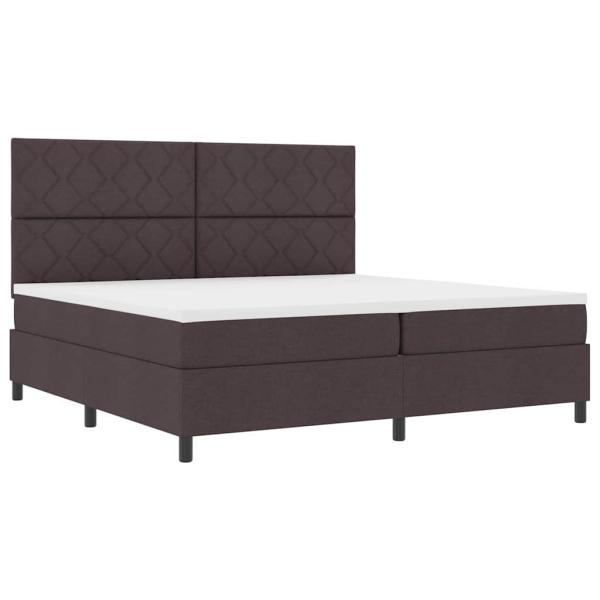 Boxspringbett mit Matratze Dunkelbraun 200x200 cm Stoff