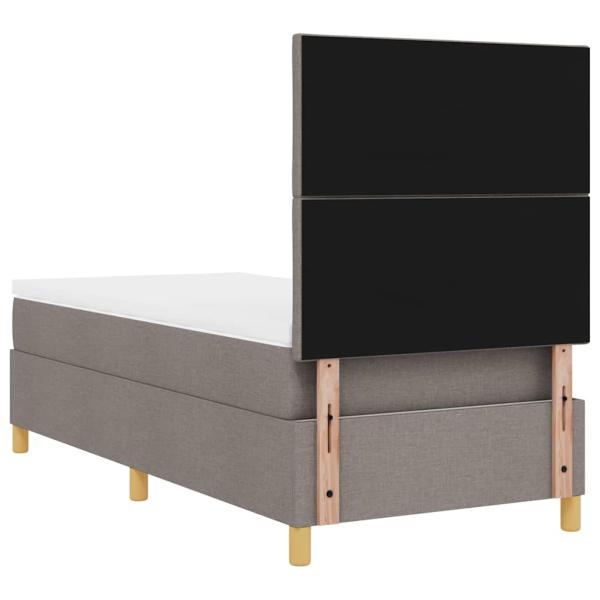 Boxspringbett mit Matratze Taupe 100x200 cm Stoff