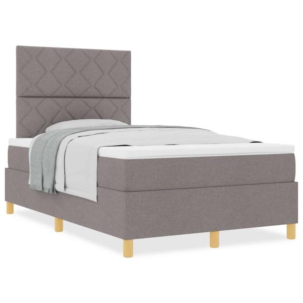 Boxspringbett mit Matratze Taupe 120x200 cm Stoff