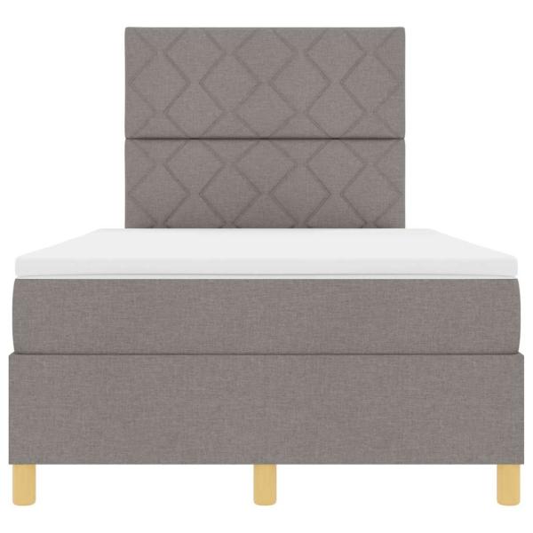 Boxspringbett mit Matratze Taupe 120x200 cm Stoff