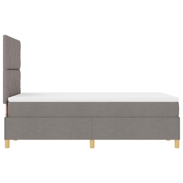 Boxspringbett mit Matratze Taupe 120x200 cm Stoff
