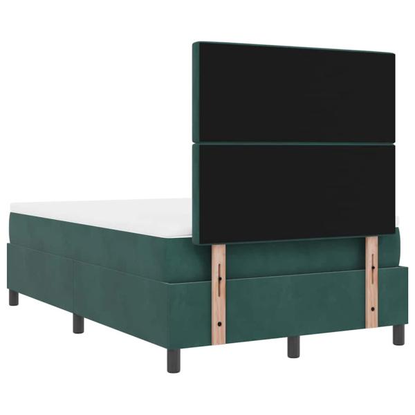 Boxspringbett mit Matratze Dunkelgrün 120x200 cm Velvet