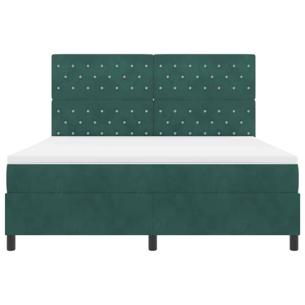 Boxspringbett mit Matratze Dunkelgrün Super King Velvet