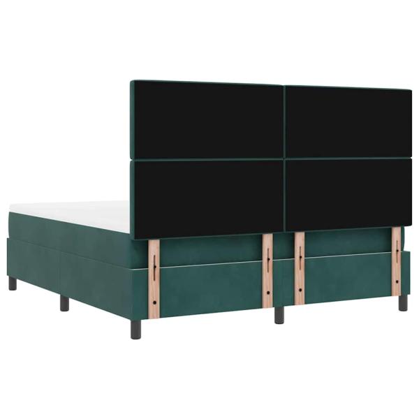 Boxspringbett mit Matratze Dunkelgrün Super King Velvet