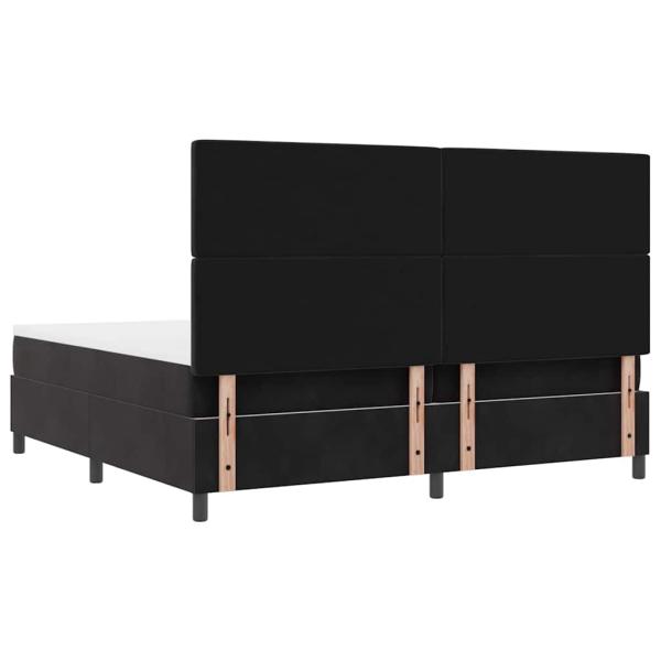 Boxspringbett mit Matratze Schwarz 200x200 cm Samt