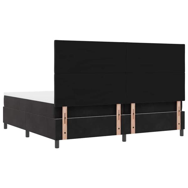 Boxspringbett mit Matratze Schwarz 200x200 cm Samt