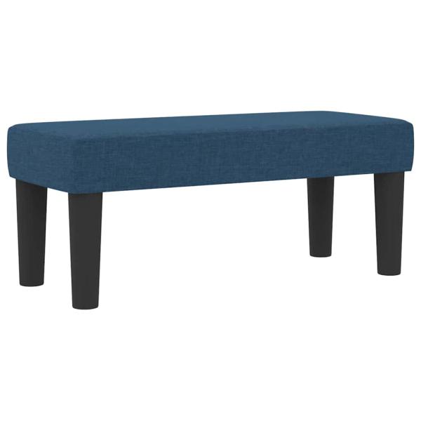 Boxspringbett mit Matratze & Bank Blau 90x200 cm Stoff