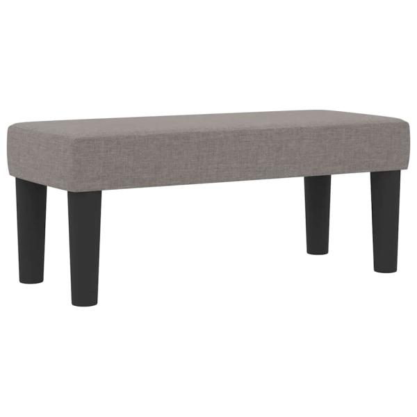 Boxspringbett mit Matratze & Bank Taupe 100x200 cm Stoff