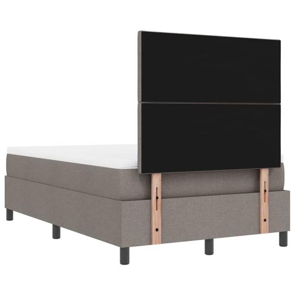 Boxspringbett mit Matratze & Bank taupe 120x200 cm Stoff