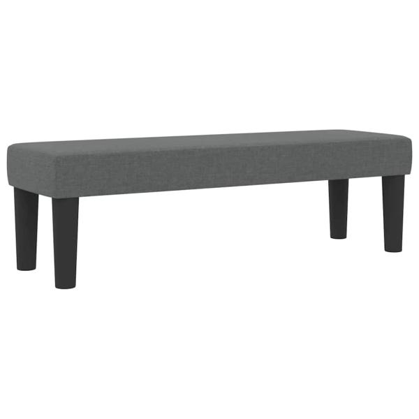 Boxspringbett mit Matratze und Bank Düstergrau 180x200 cm Stoff