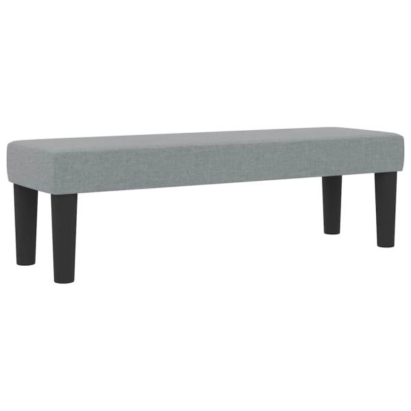 Boxspringbett mit Matratze & Bank Hellgrau 200x200 cm Stoff