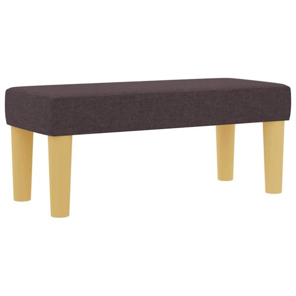 Boxspringbett mit Matratze & Bank Dunkelbraun 100x200 cm Stoff