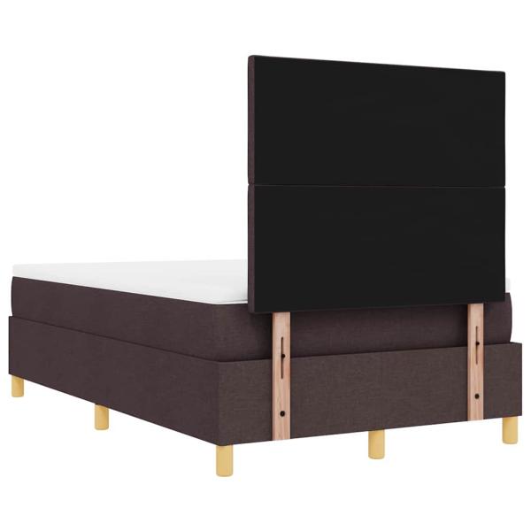 Boxspringbett mit Matratze & Bank Dunkelbraun 120x200 cm Stoff