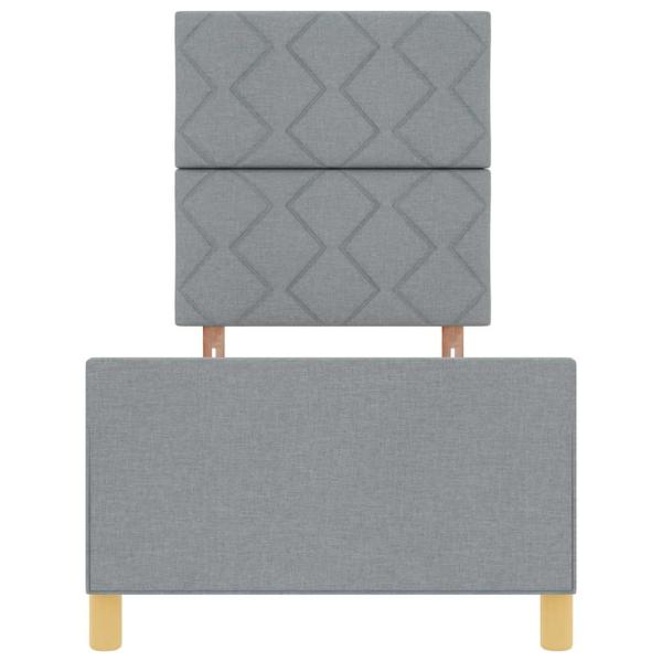Bettgestell Hellgrau 80x200 cm Stoff
