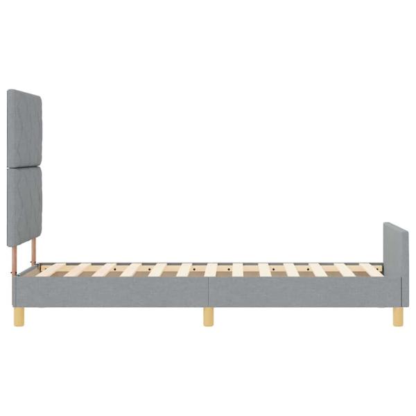 Bettgestell Hellgrau 80x200 cm Stoff