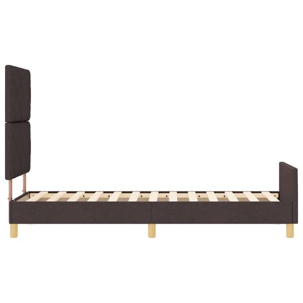 Bettgestell Dunkelbraun 80x200 cm aus Stoff