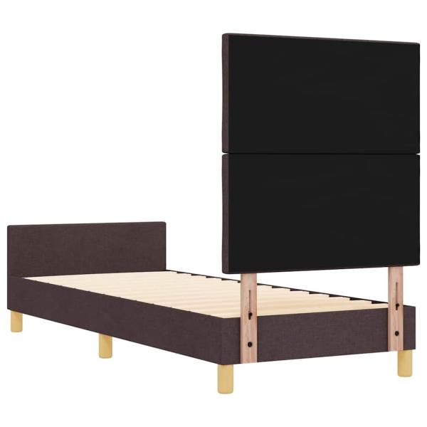 Bettgestell Dunkelbraun 80x200 cm aus Stoff