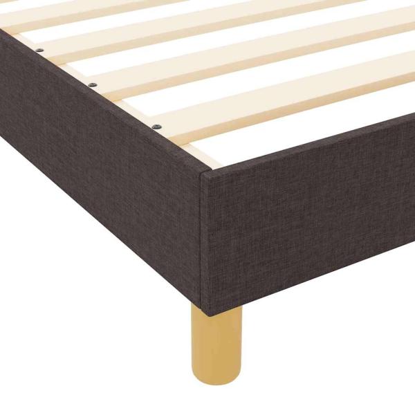 Bettgestell Dunkelbraun 80x200 cm aus Stoff