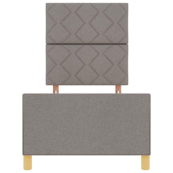 Bettgestell in Taupe 80x200 cm aus Stoff