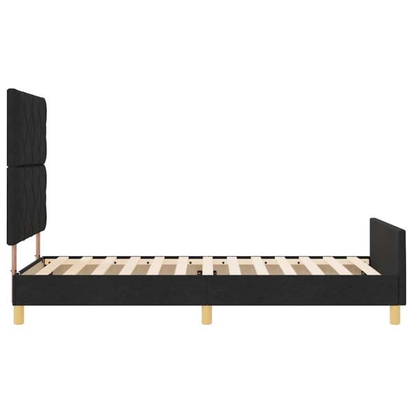 Bettgestell Schwarz 100x200 cm Stoff