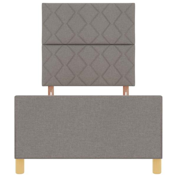 Bettgestell Taupe 100x200 cm Stoff
