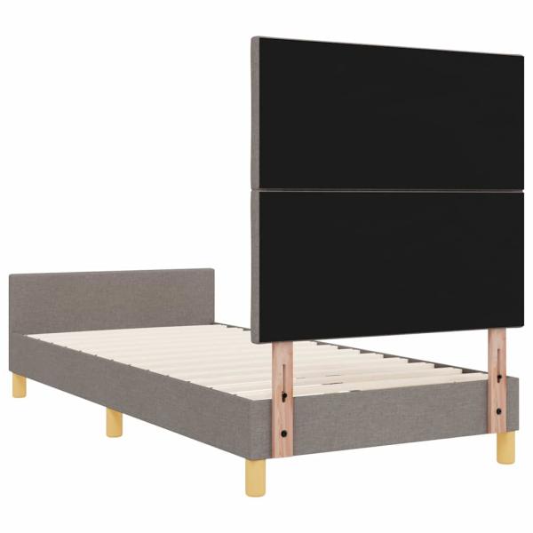 Bettgestell Taupe 100x200 cm Stoff