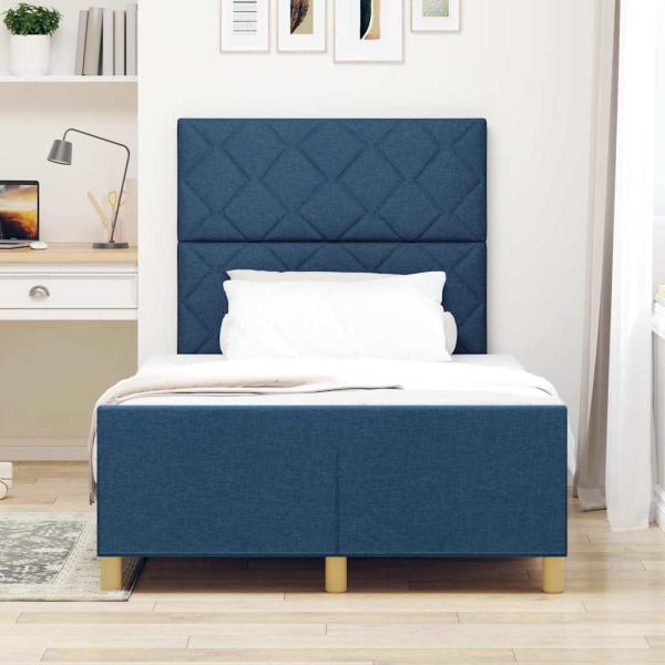 Bettgestell Blau 120x190 cm aus Stoff