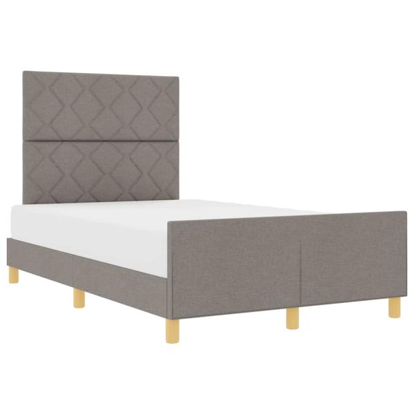 Bettgestell in Taupe, 120x200 cm, Stoff