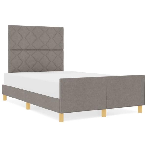 Bettgestell in Taupe, 120x200 cm, Stoff