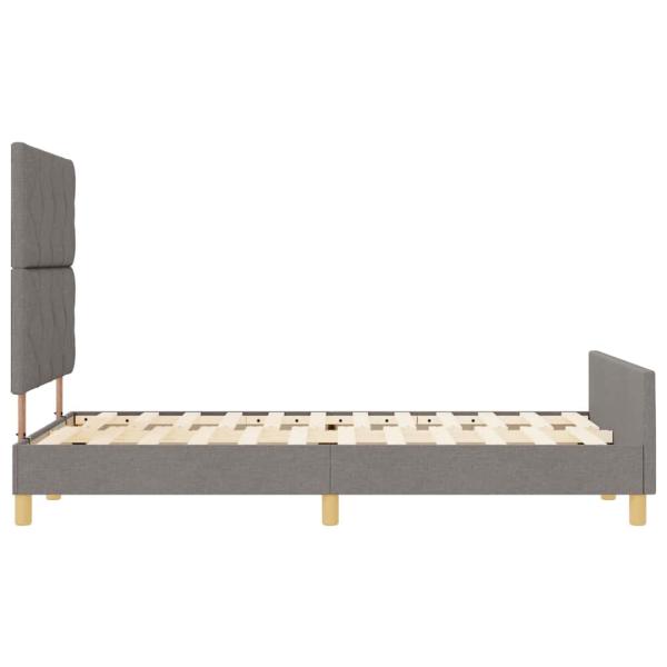 Bettgestell in Taupe, 120x200 cm, Stoff