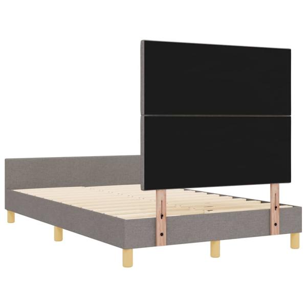 Bettgestell in Taupe, 120x200 cm, Stoff