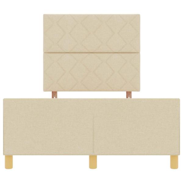 Bettgestell in Creme, 120x200 cm, aus Stoff