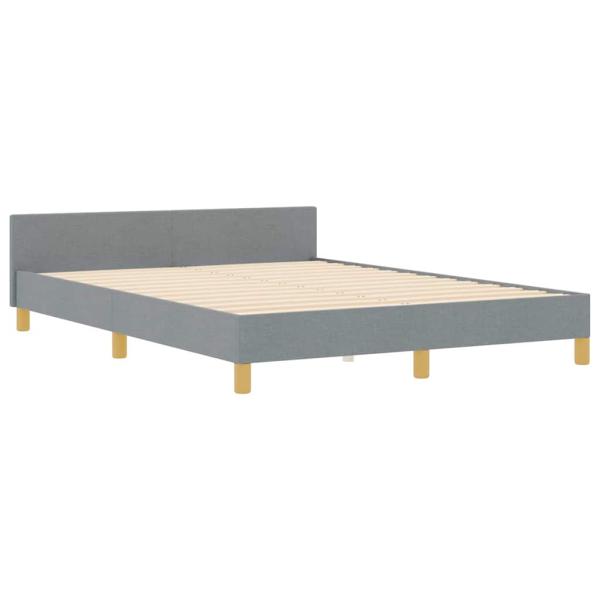 Bettgestell Hellgrau 160x200 cm Stoff