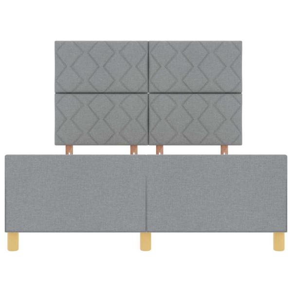 Bettgestell Hellgrau 160x200 cm Stoff