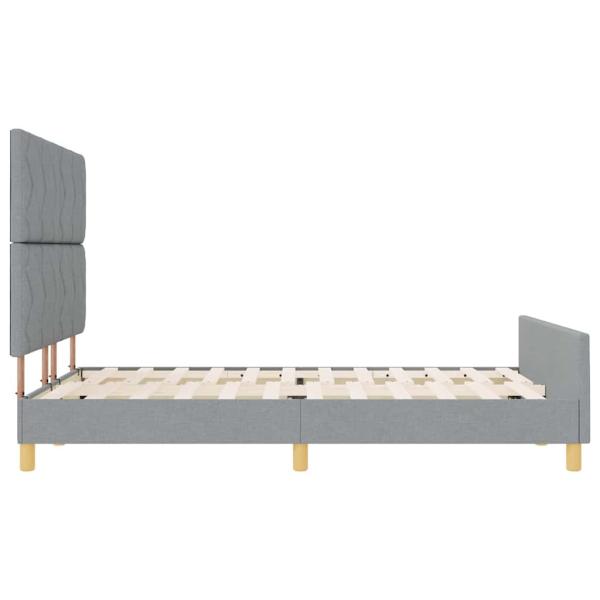 Bettgestell Hellgrau 160x200 cm Stoff