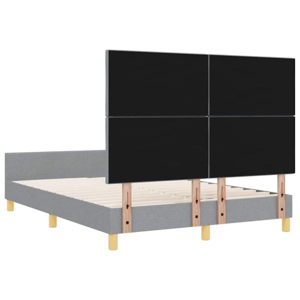 Bettgestell Hellgrau 160x200 cm Stoff
