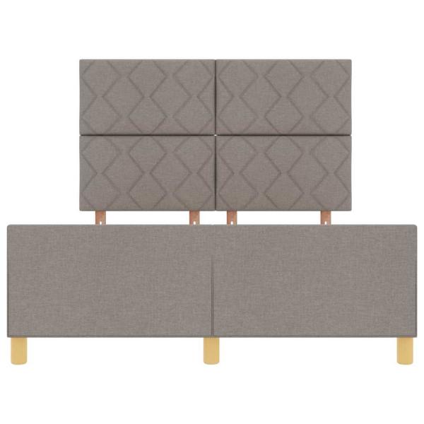 Bettgestell in Taupe, 160x200 cm, Stoff