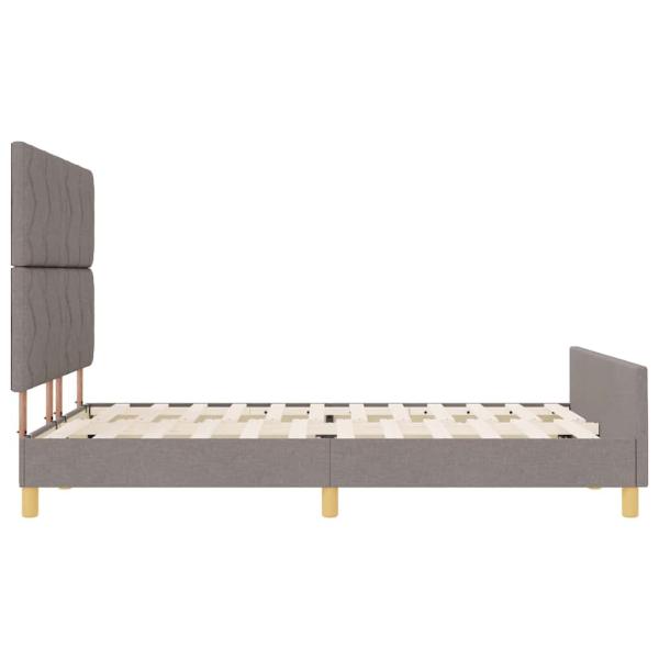 Bettgestell in Taupe, 160x200 cm, Stoff