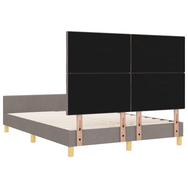Bettgestell in Taupe, 160x200 cm, Stoff