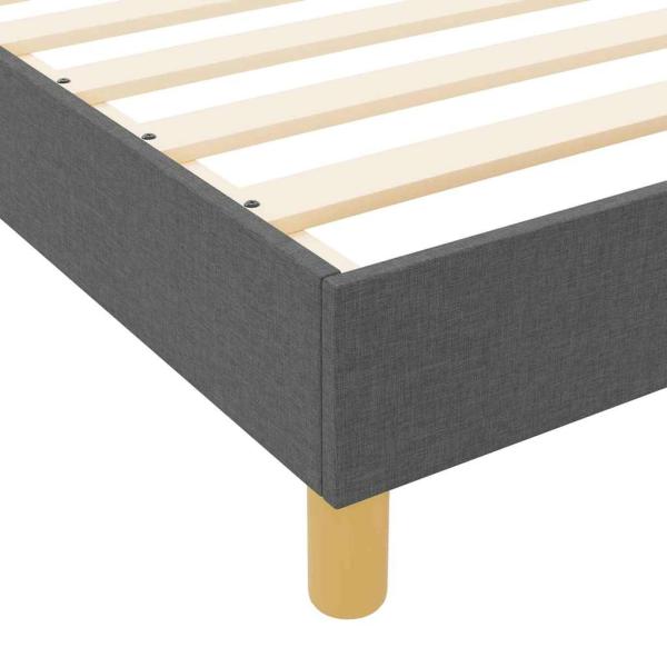 Bettgestell Dunkelgrau 200x200 cm aus Stoff
