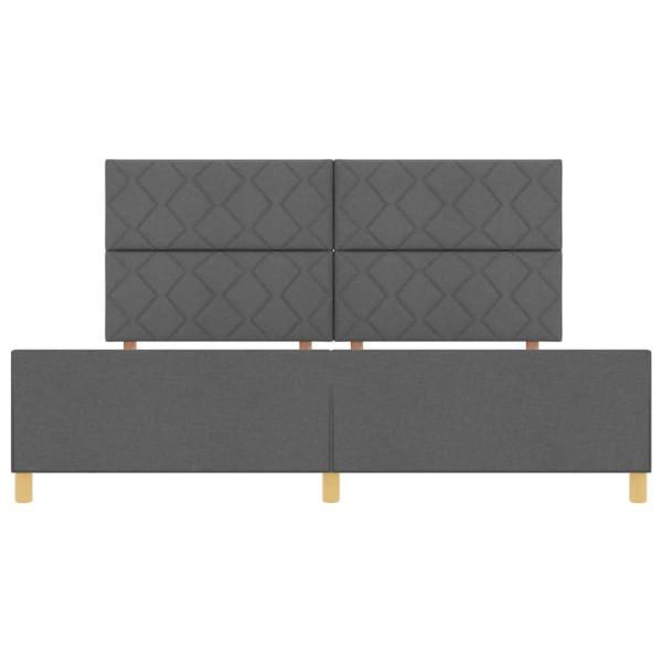 Bettgestell Dunkelgrau 200x200 cm aus Stoff
